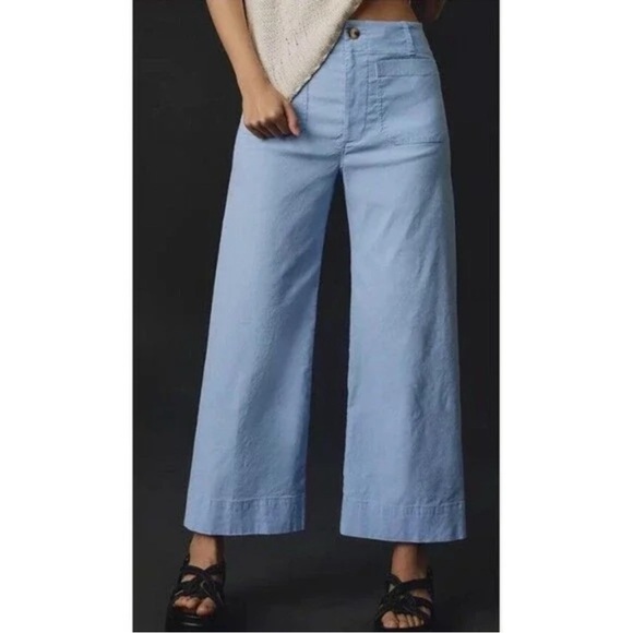 Maeve Pants - Maeve by Anthropologie The Colette Magic Fabric Crop Wide-Leg‎ Pants Size 26